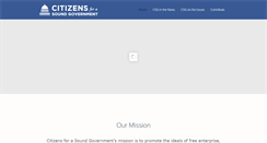 Desktop Screenshot of citizensforasoundgovernment.com